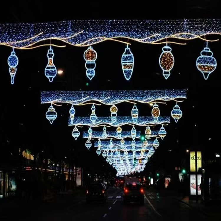 Wasserdichte Weihnachtsdekorationen LED-Straßenlaternen mit Mastmotiv