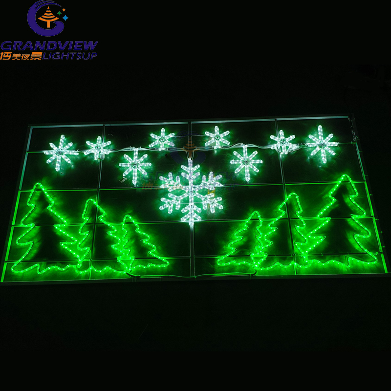 2D Snowflake Motif Light Para sa Dekorasyon ng Pasko