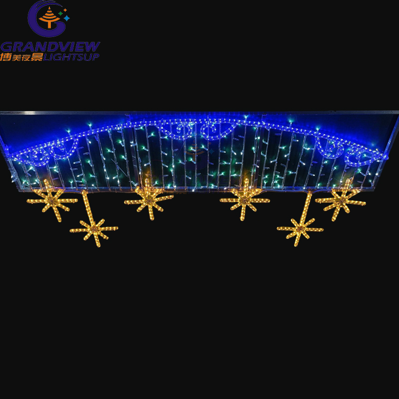 2D Snowflake Motif Light For Christmas Decoration