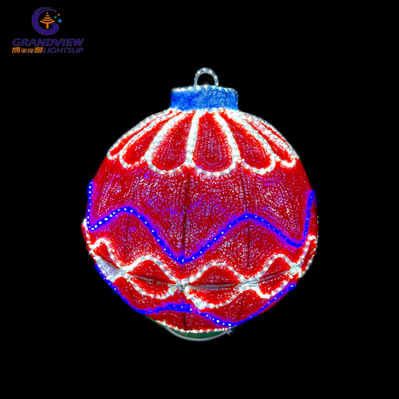 Lampu Hiasan Luar Krismas LED Bola 3D Besar