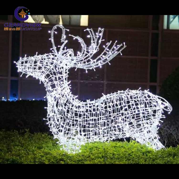 3d deer motif light for shopping mall decoration