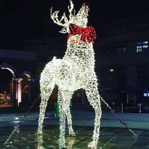 Outdoor 3d Deer Motif Light For Shopping Mall Decoration