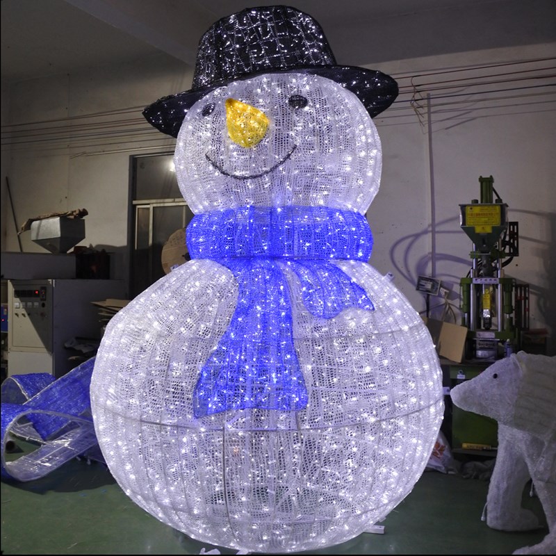 Đèn điêu khắc Giáng sinh LED Snowman Motif