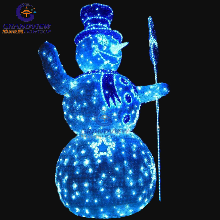 Luce LED per scultura natalizia con motivo pupazzo di neve