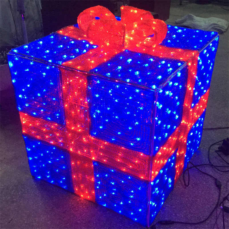 Luces con motivos LED GiftBox de decoración exterior comercial