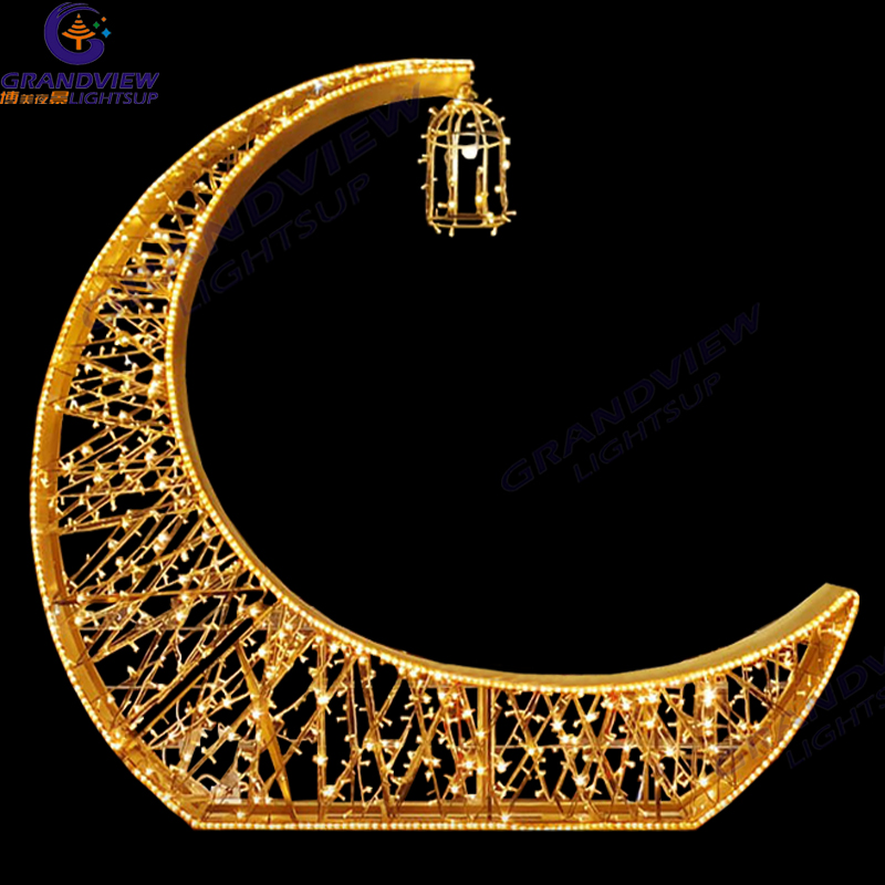 Lumière LED à motif Moon Ramadan pour les décorations extérieures