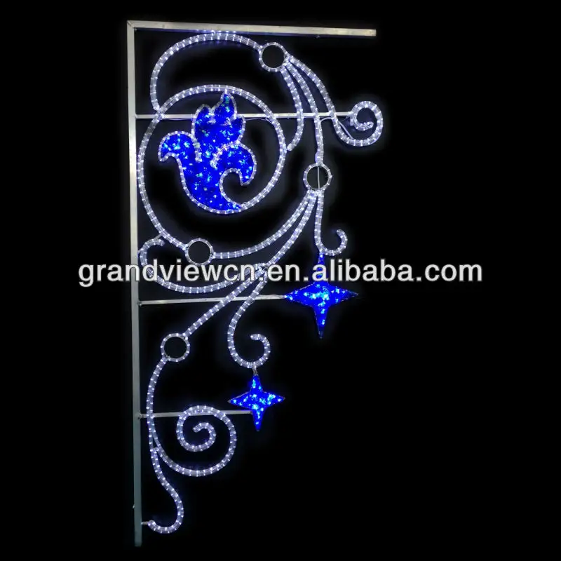 Ramadan Eid Mubarak Led Motif Pole Light For Muslim Decoration