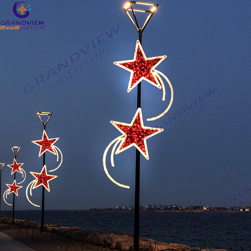 Ramadan Led Motif Pole Light For Muslim Decoration