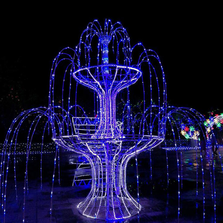 Décoration de vacances Fontaine géante Lumière à motif 3D