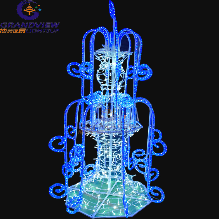 Holiday Decoration Giant Fountain 3D Motif Light