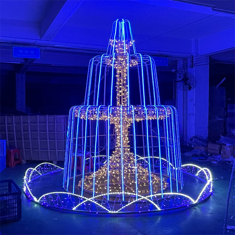 Holiday Decoration Giant Fountain 3D Motif Light