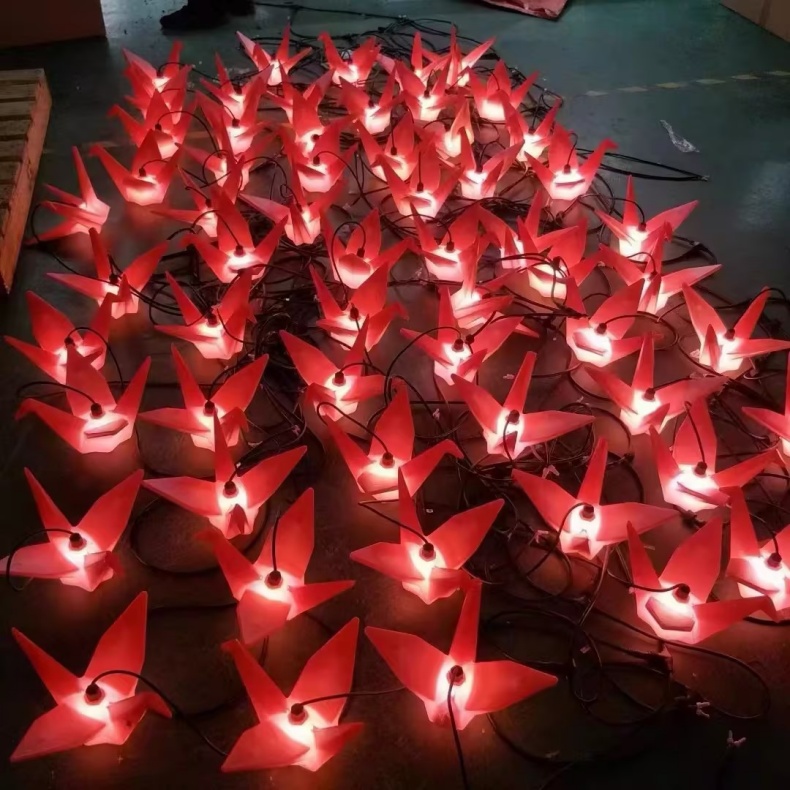 Thousand paper crane LED makulay na kumikislap na ilaw