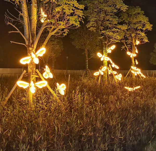 Lámpara LED con motivo de abeja en forma de panal en 3D