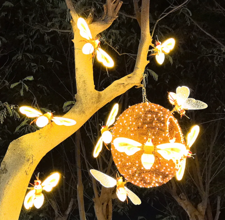 Supply LED honeycomb bee-themed 3d motif light Wholesale Factory ...