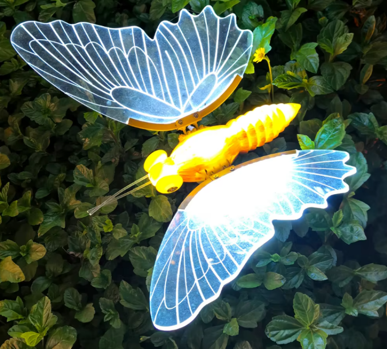 3d LED Butterfly purple moving wing lights