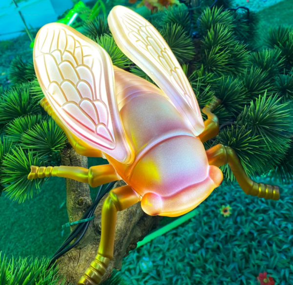 Décoration d'éclairage de jardin Led cigale d'insectes d'extérieur