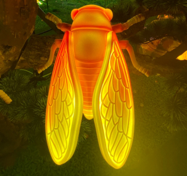 Décoration d'éclairage de jardin Led cigale d'insectes d'extérieur