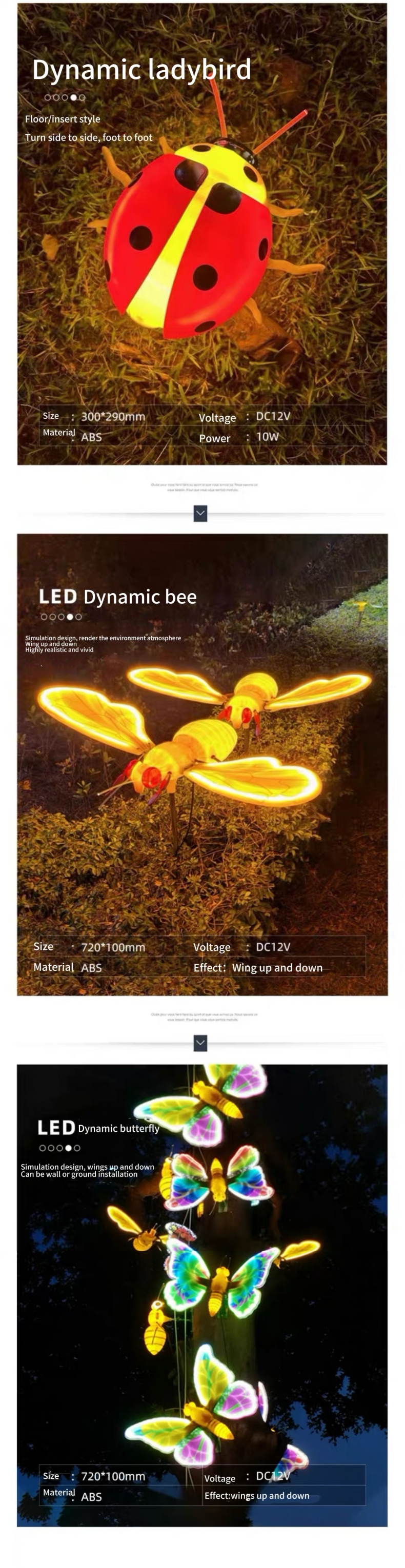 dynamic decorative ladybug lights