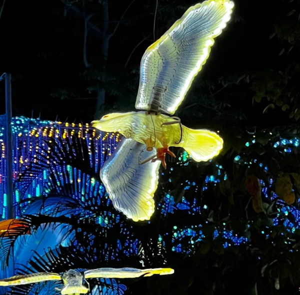 LED eagle garden statues landscape light