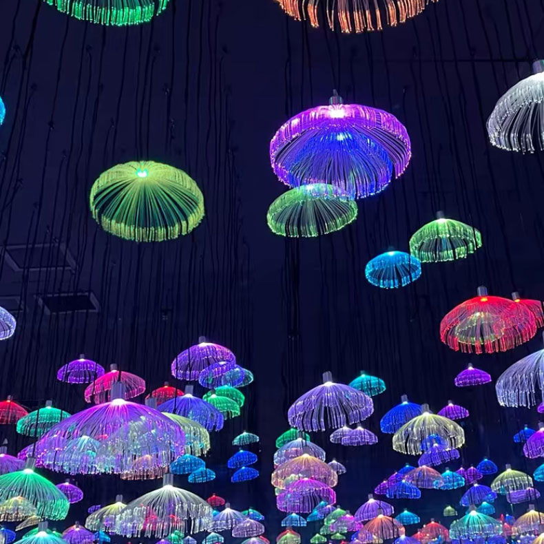 RGB Colorful Jellyfish Led Fiber Optic Light