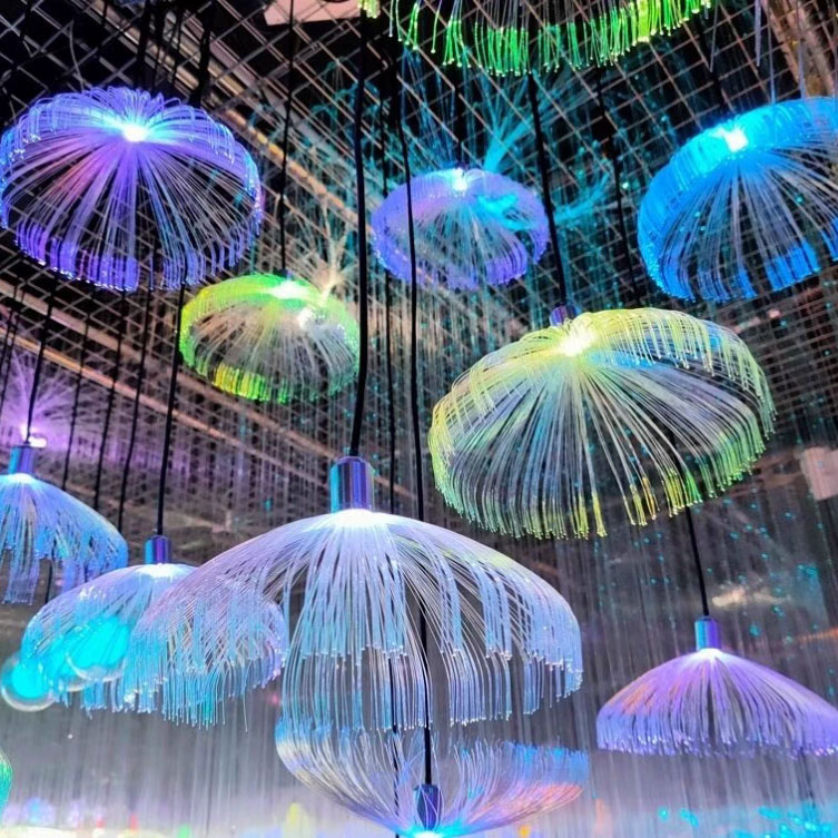 RGB Colorful Jellyfish Led Fiber Optic Light