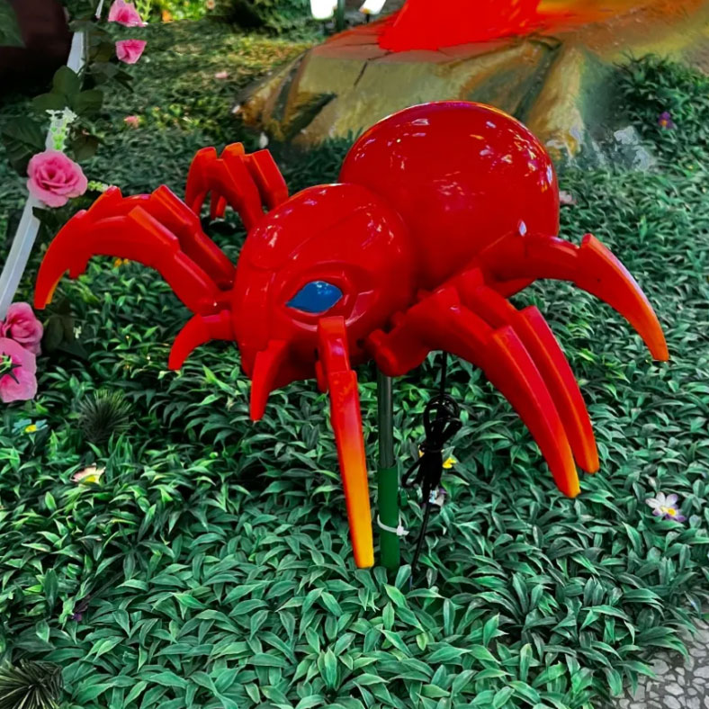 LED 3D spider halloween garden light