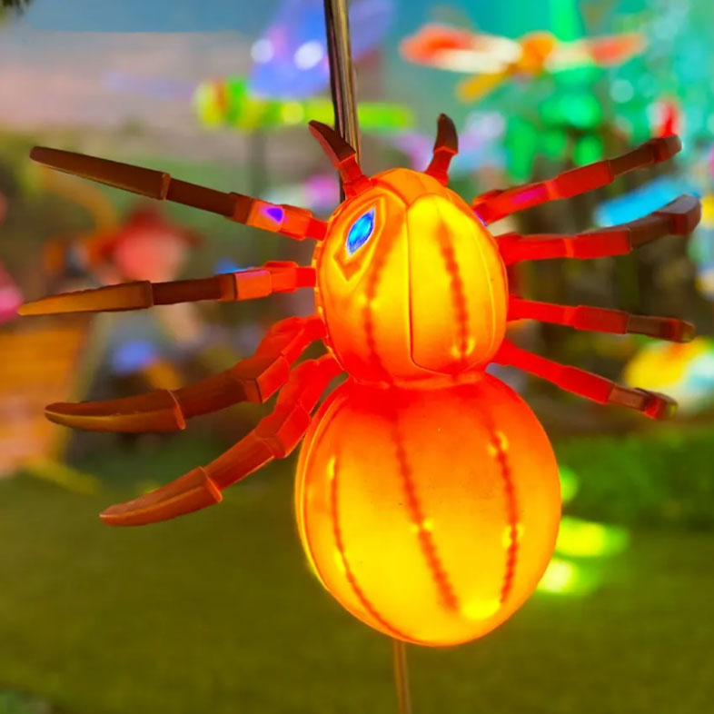 Luz LED de jardín de Halloween con forma de araña 3D