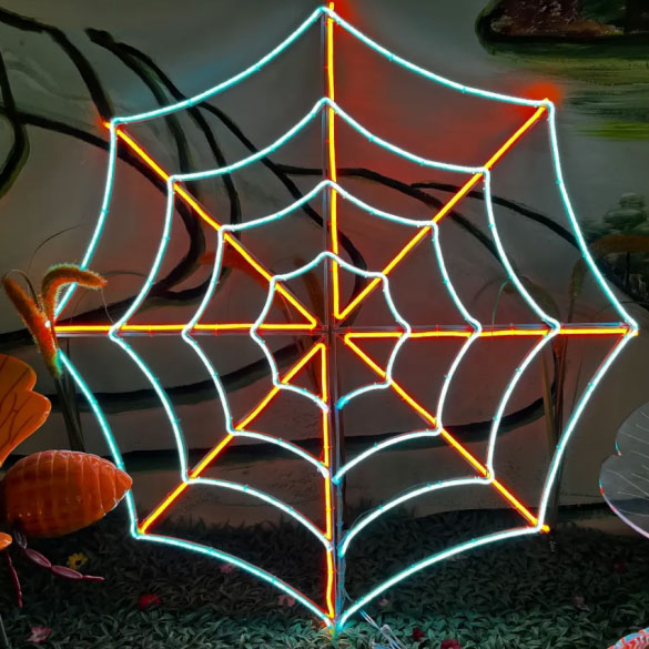 LED spider web decoracion lights