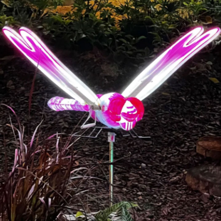 Lampu Luaran LED Motif 3D Dragonfly Flying Dinamik