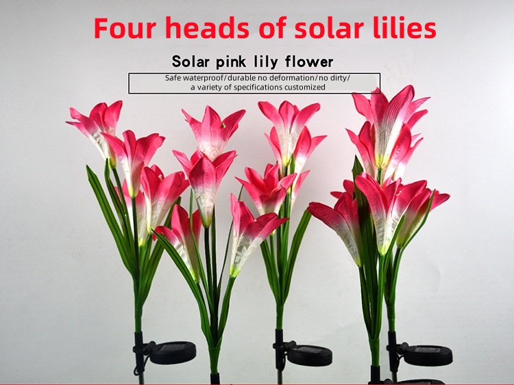 solar lily flower lights