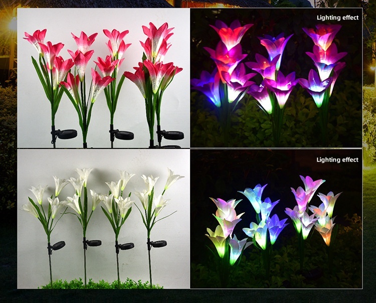 solar lily flower lights