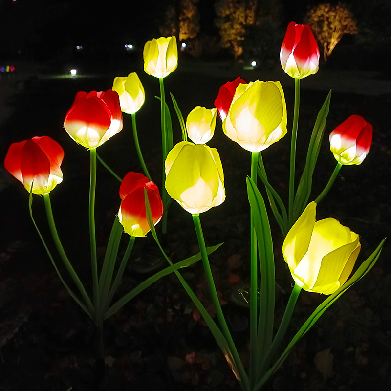 Lampu taman tulip tenaga surya luar ruangan