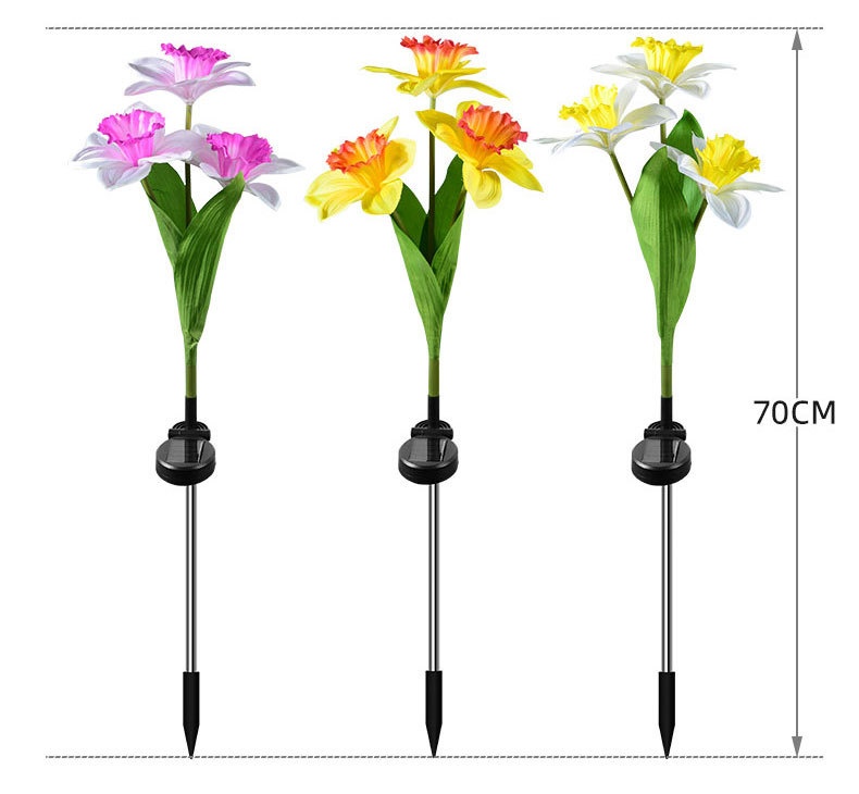 solar powered daffodil stake light