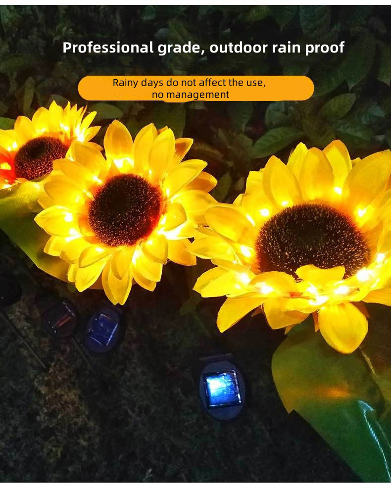 sunflower solar garden lights