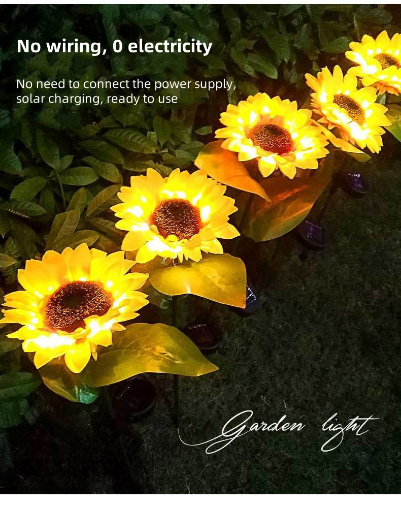 solar powered flower lights