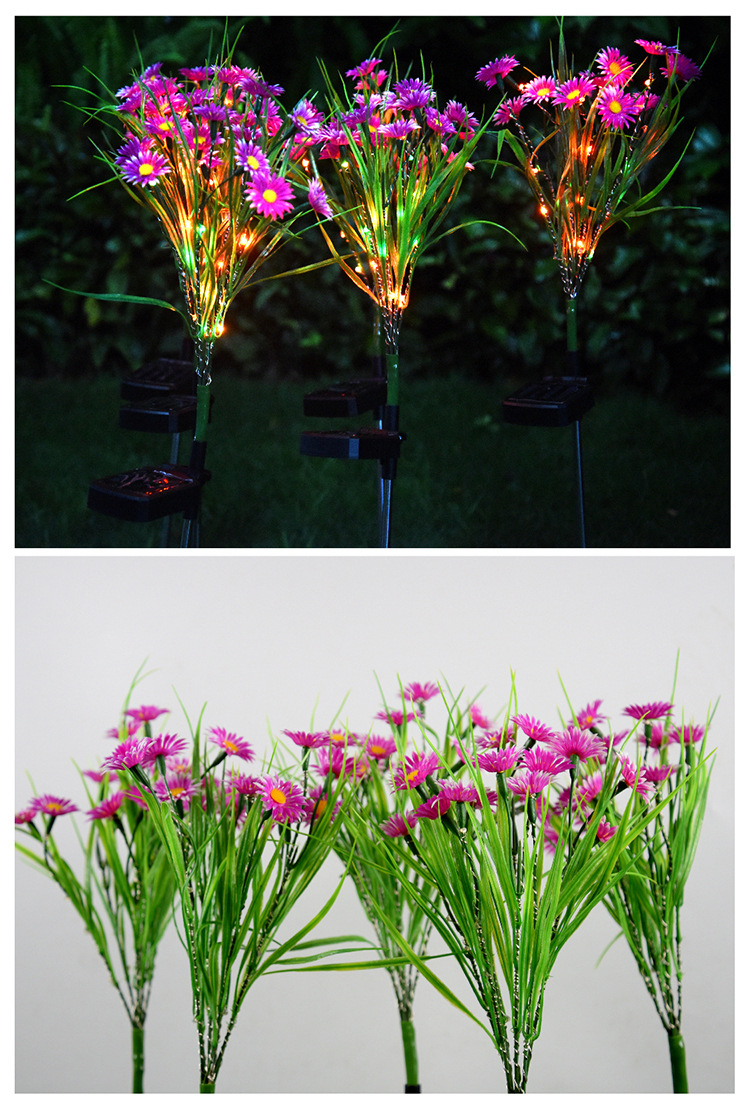 artificial flower solar lights