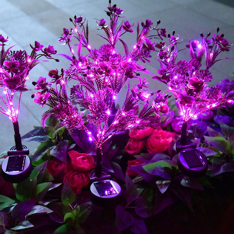 Waterproof Landscape Phalaenopsis Flower Garden Lights