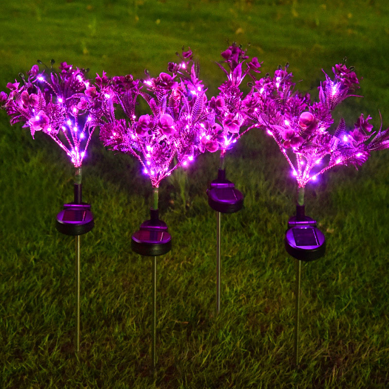 Waterproof Landscape Phalaenopsis Flower Garden Lights