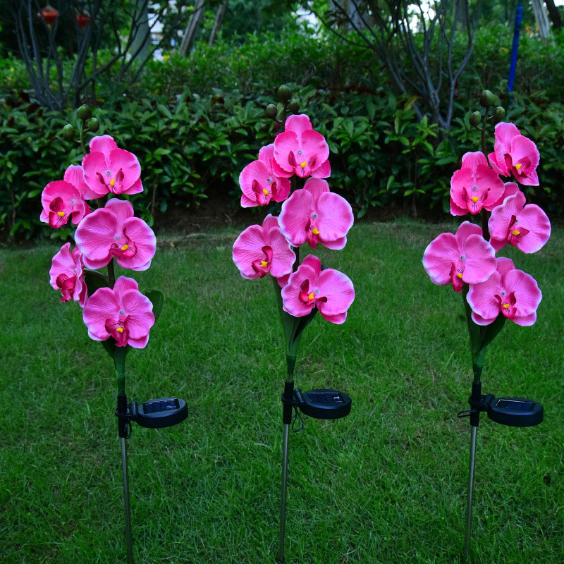 Waterproof Landscape Phalaenopsis Flower Garden Lights