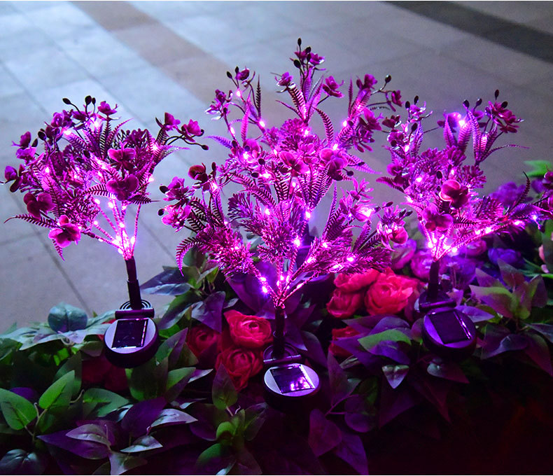 solar powered flower lights