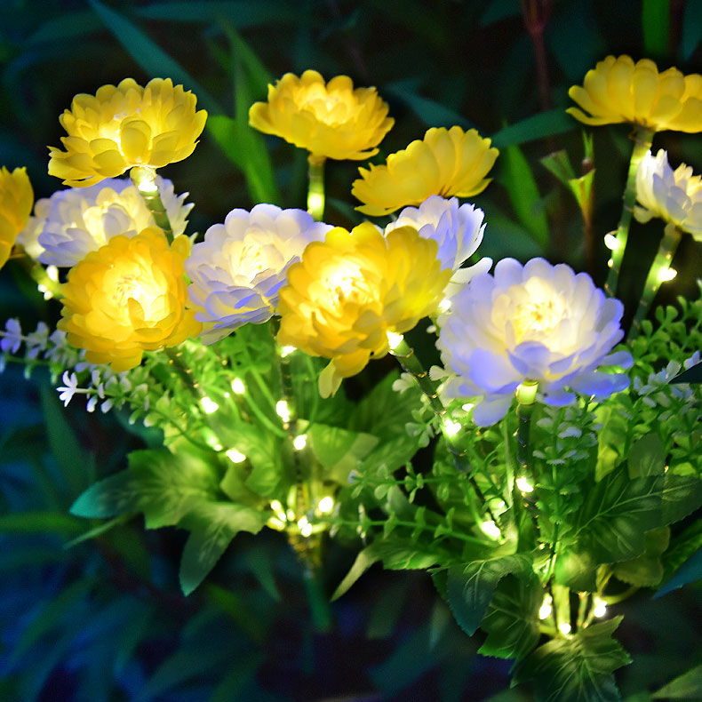 Mga Dekorasyon sa Likod ng Solar Peony Garden Lights