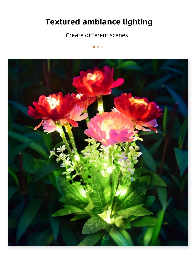 solar outdoor flower lights