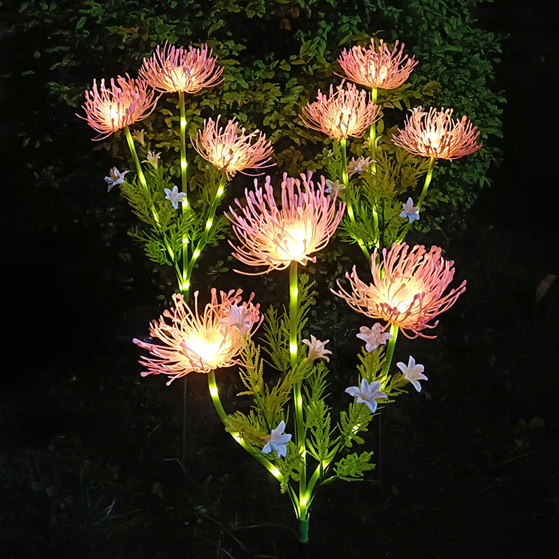 Backyard flower solar garden stake lights