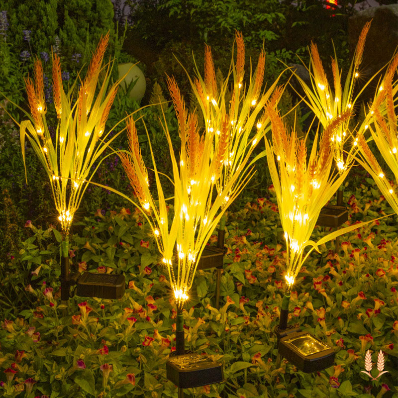 Lumière de blé artificielle de jardin LED solaire