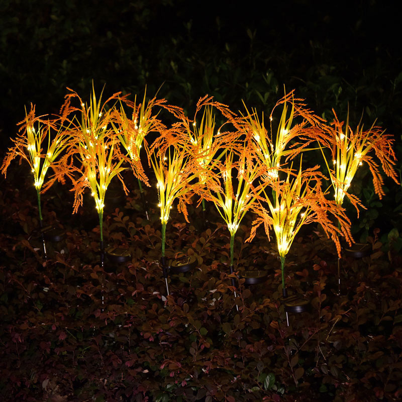 Lumière de blé artificielle de jardin LED solaire