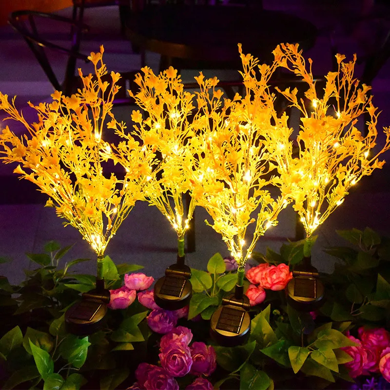 Lampada solare esterna in plastica a forma di fiore di cole