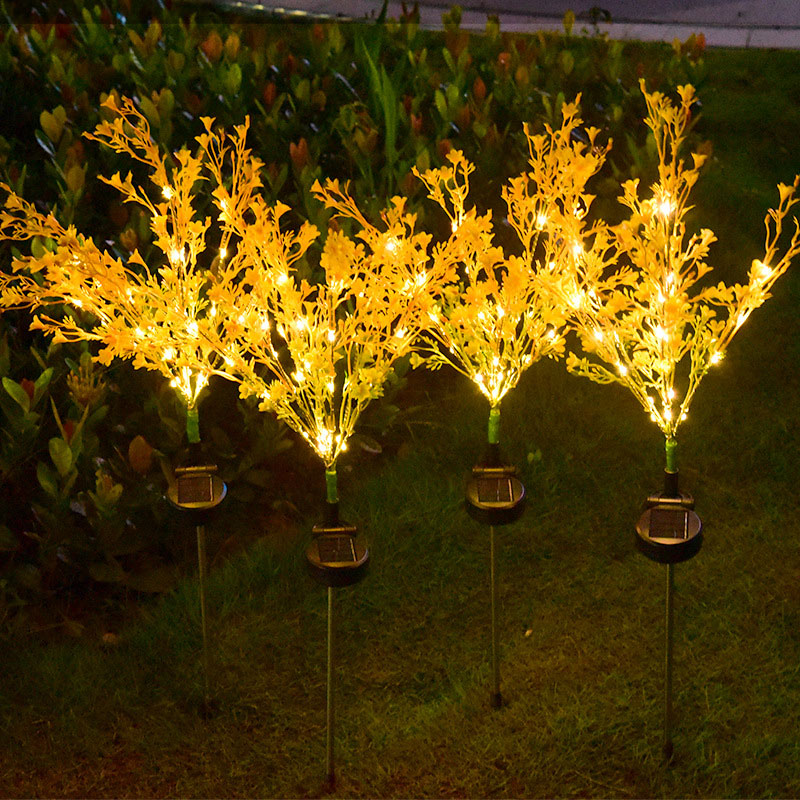 Solar outdoor plastic cole flower lamp