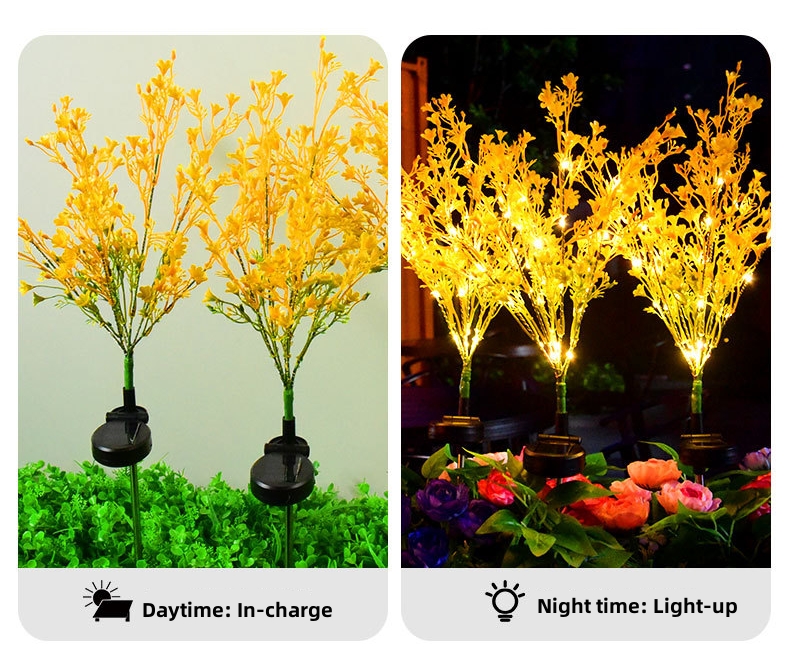 Solar outdoor flower lamp