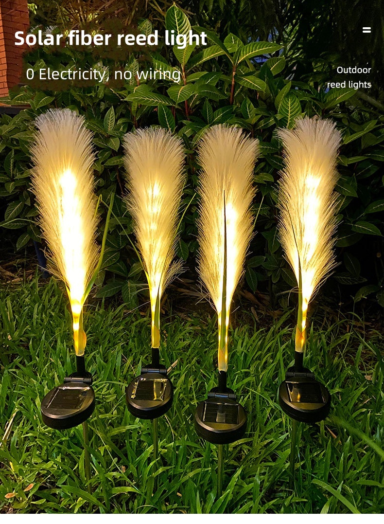 Solar garden decoration outdoor reed lights