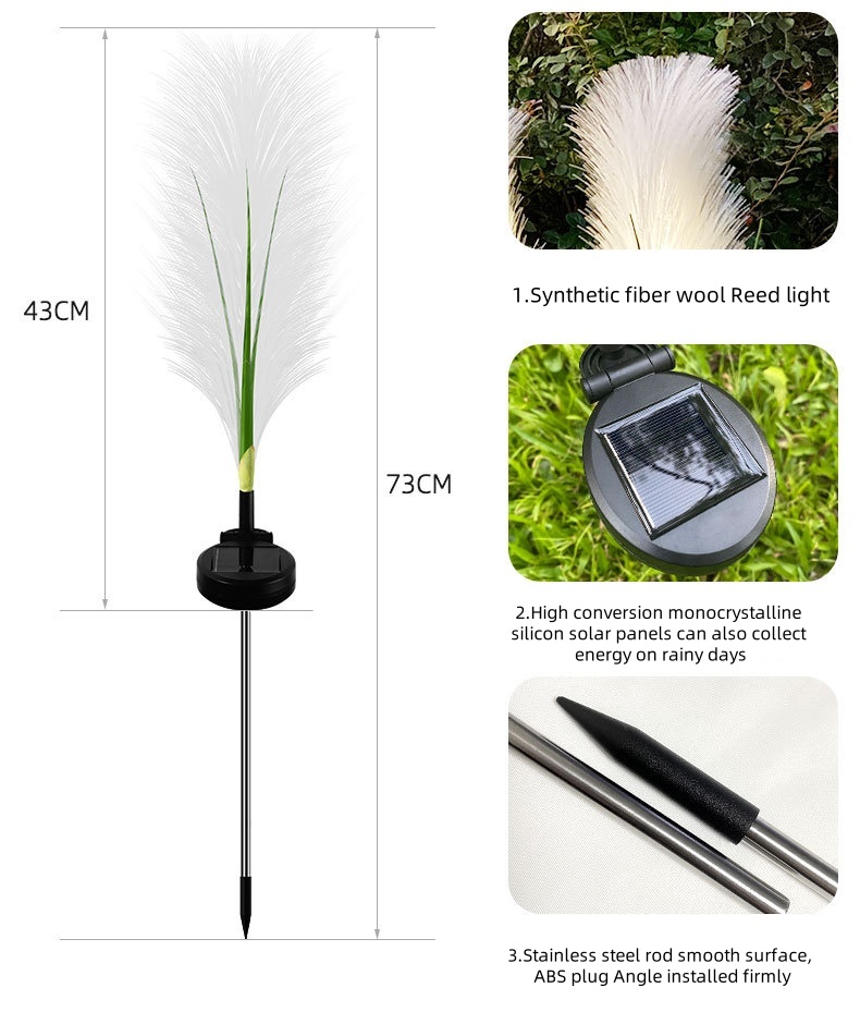 Solar garden decoration outdoor reed lights